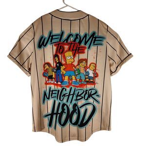 The Simpsons baseball jersey mens M Medium welcome to the neighborhood trouble